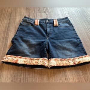 Handmade/upcycled Parasuco Blue Denim Jean shorts.